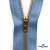 Молнии джинсовые металл т-4, 18 см латунь (YG), цв.-деним (231) - купить в Абакане. Цена: 21.57 руб.