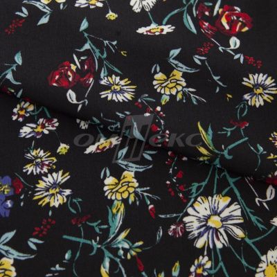 Плательная ткань "Фламенко" 6.2, 80 гр/м2, шир.150 см, принт растительный - купить в Абакане. Цена 239.03 руб.