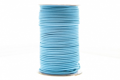 0370-1301-Шнур эластичный 3 мм, (уп.100+/-1м), цв.168 - голубой - купить в Абакане. Цена: 459.62 руб.