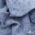 Ткань Муслин принт, 100% хлопок, 125 гр/м2, шир. 140 см, #2308 цв. 69 серо-голубой с цветком - купить в Абакане. Цена 413.11 руб.