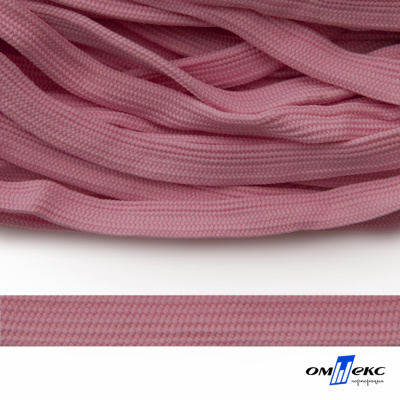 Шнур плетеный (плоский) d-12 мм, (уп.90+/-1м), 100% полиэстер, цв.256 - розовый - купить в Абакане. Цена: 8.62 руб.