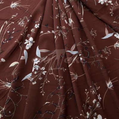 Плательная ткань "Фламенко" 2.2, 80 гр/м2, шир.150 см, принт растительный - купить в Абакане. Цена 239.03 руб.