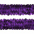 Тесьма с пайетками 12, шир. 30 мм/уп. 25+/-1 м, цвет фиолет - купить в Абакане. Цена: 1 098.48 руб.