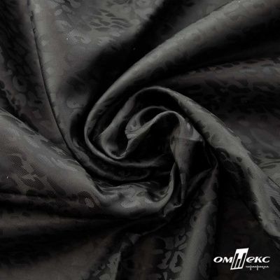 Ткань подкладочная Жаккард YP1416707, 90(+/-5) г/м2, шир.145 см, черный - купить в Абакане. Цена 241.46 руб.