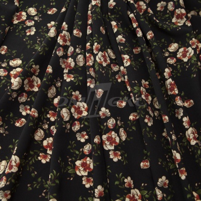 Плательная ткань "Фламенко" 3.1, 80 гр/м2, шир.150 см, принт растительный - купить в Абакане. Цена 239.03 руб.