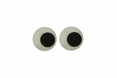Глазки для игрушек, круглые, с бегающими зрачками, 8 мм/упак.50+/-2 шт, цв. -черно-белые - купить в Абакане. Цена: 15.88 руб.