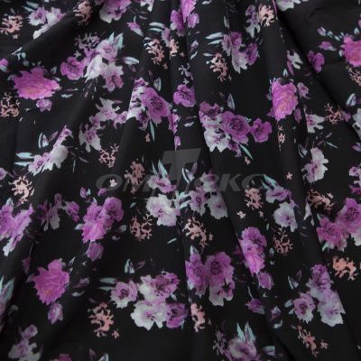 Плательная ткань "Фламенко" 20.1, 80 гр/м2, шир.150 см, принт растительный - купить в Абакане. Цена 241.49 руб.