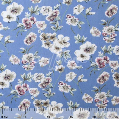 Плательная ткань "Фламенко" 12.1, 80 гр/м2, шир.150 см, принт растительный - купить в Абакане. Цена 241.49 руб.