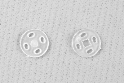 Кнопки пришивные пластиковые 10 мм, блистер 24шт, цв.-прозрачные - купить в Абакане. Цена: 48.41 руб.
