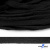 Шнур плетеный d-8 мм плоский, 70% хлопок 30% полиэстер, уп.85+/-1 м, цв.- чёрный - купить в Абакане. Цена: 735 руб.