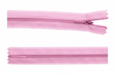 Молния потайная Т3 513, 60 см, капрон, цвет св.розовый - купить в Абакане. Цена: 10.13 руб.