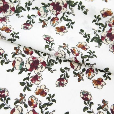 Плательная ткань "Фламенко" 23.1, 80 гр/м2, шир.150 см, принт растительный - купить в Абакане. Цена 264.56 руб.