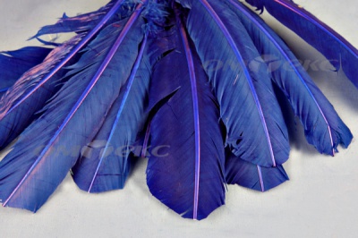 Декоративный Пучок из перьев, перо 23см/синий - купить в Абакане. Цена: 12.34 руб.